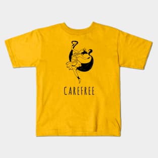 Carefree! Dancing Girl Kids T-Shirt